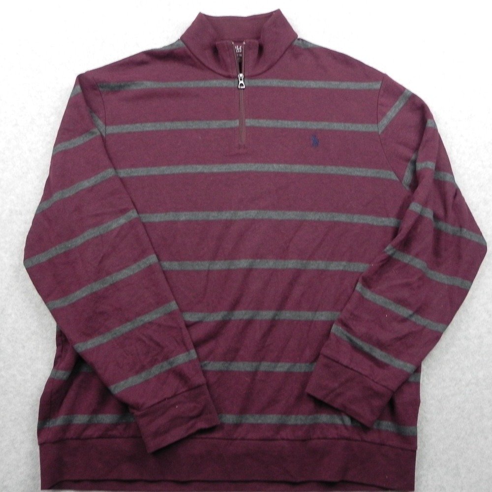 Polo Ralph Lauren Sweater Mens 2XL XXL 1/4 Zip Pullover Mock Neck Long Sleeve